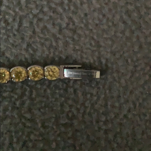 Yellow diamonique tennis bracelet - Picture 8 of 8